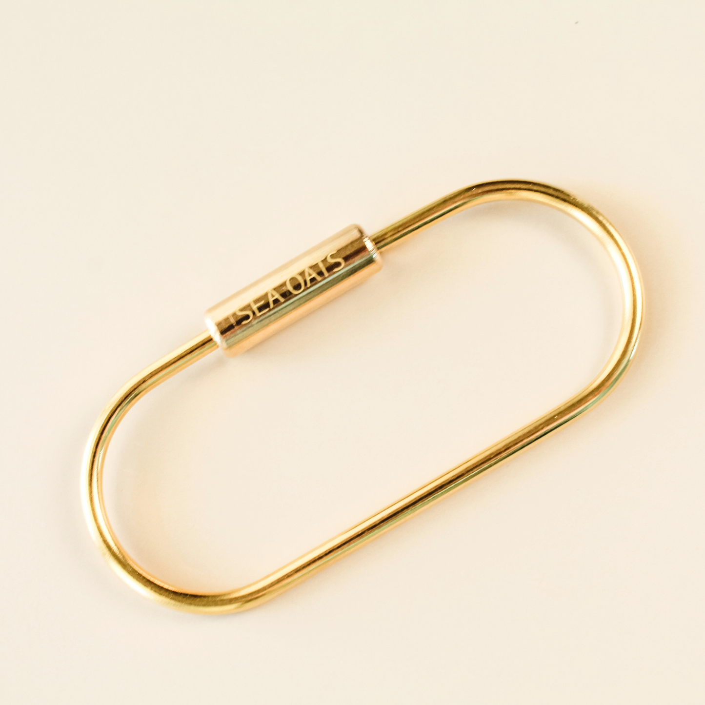 Brass Oval Keyring