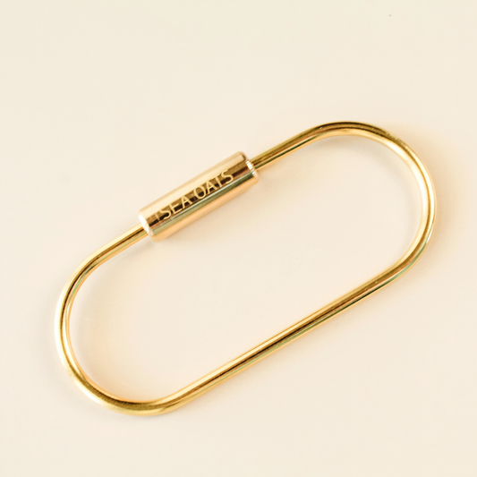 Brass Oval Keyring