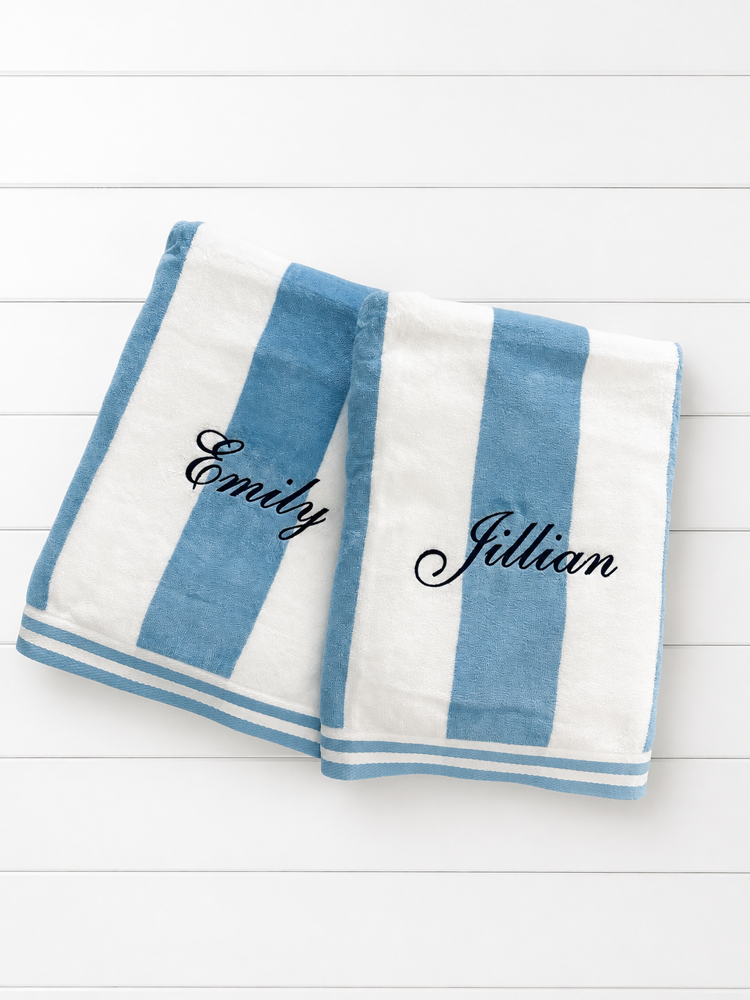 Cabana Striped Beach Towel | Cotton velour, 35 × 70 inches