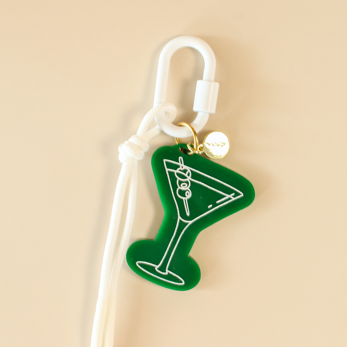 Martini Glass Bag Charm