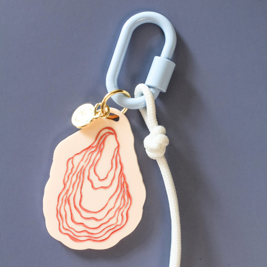 Oyster Shell Bag Charm | Light Pink