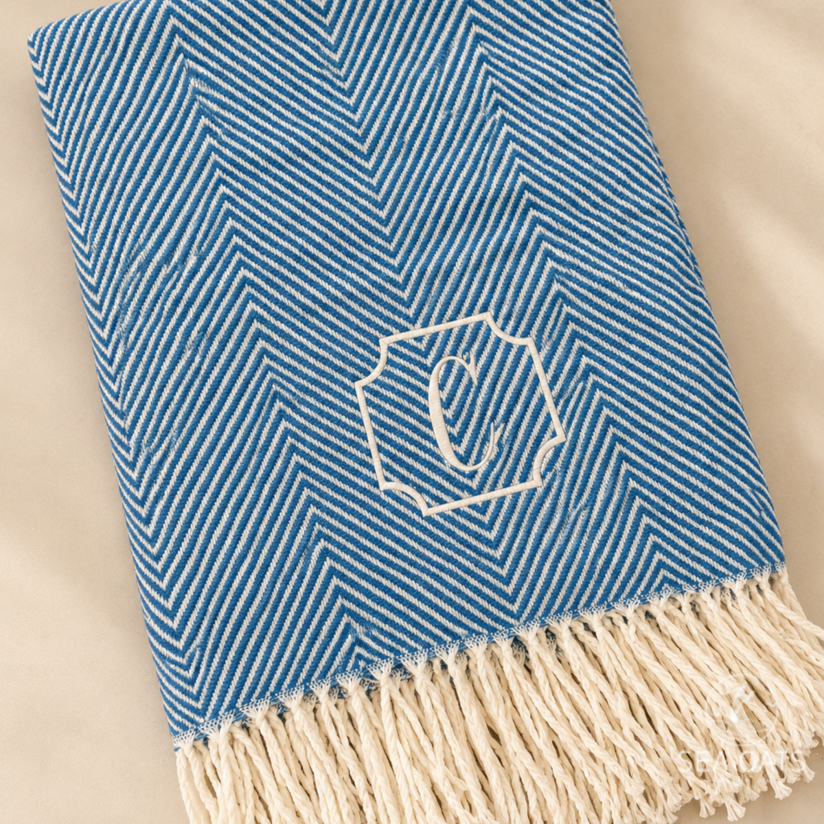 Faux Cashmere Herringbone Throw