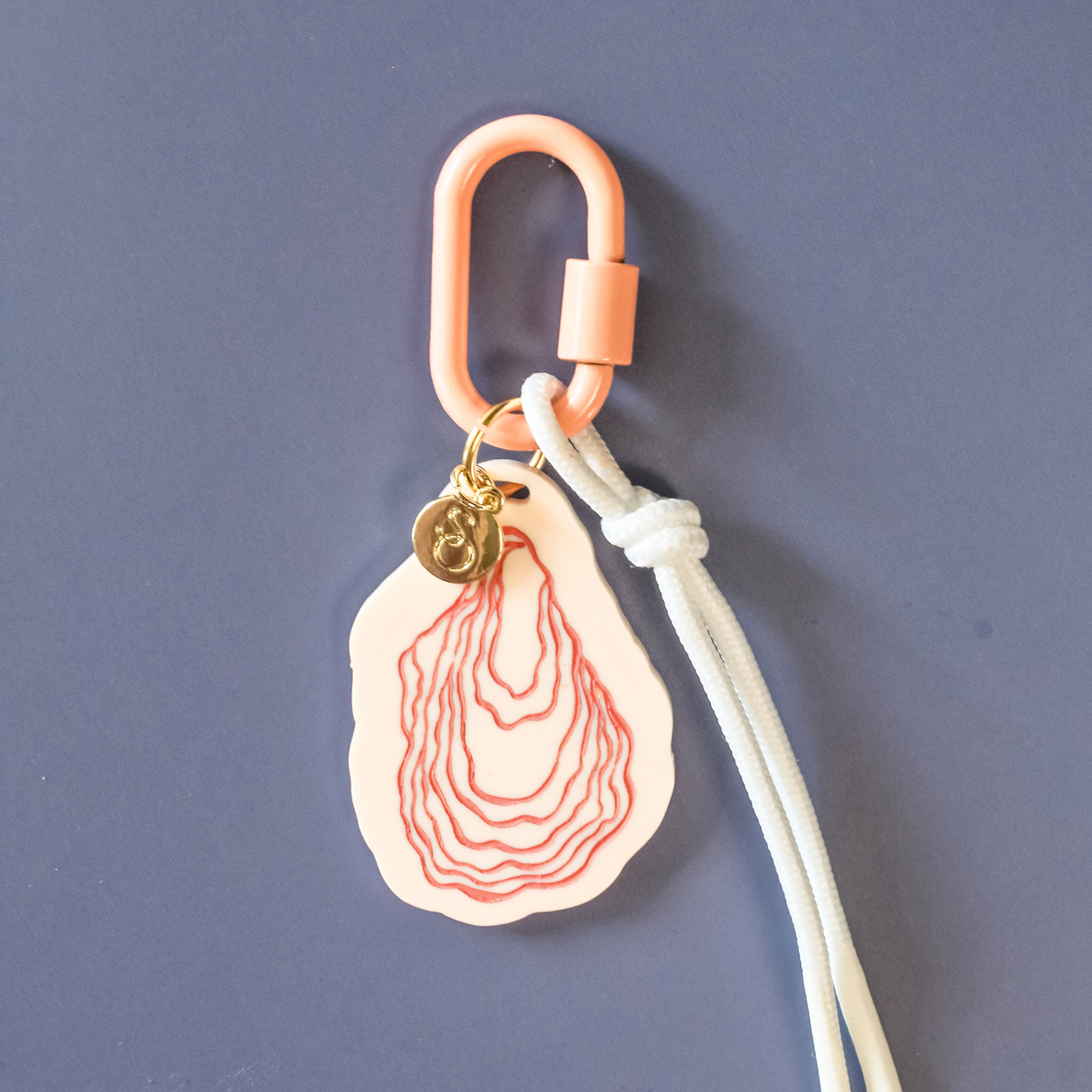 Oyster Shell Bag Charm | Light Pink