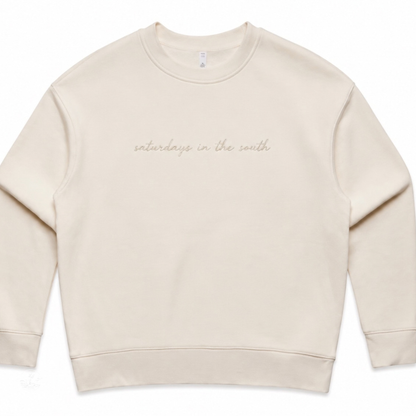Embroidered “saturdays in the south” Crewneck Sweatshirt