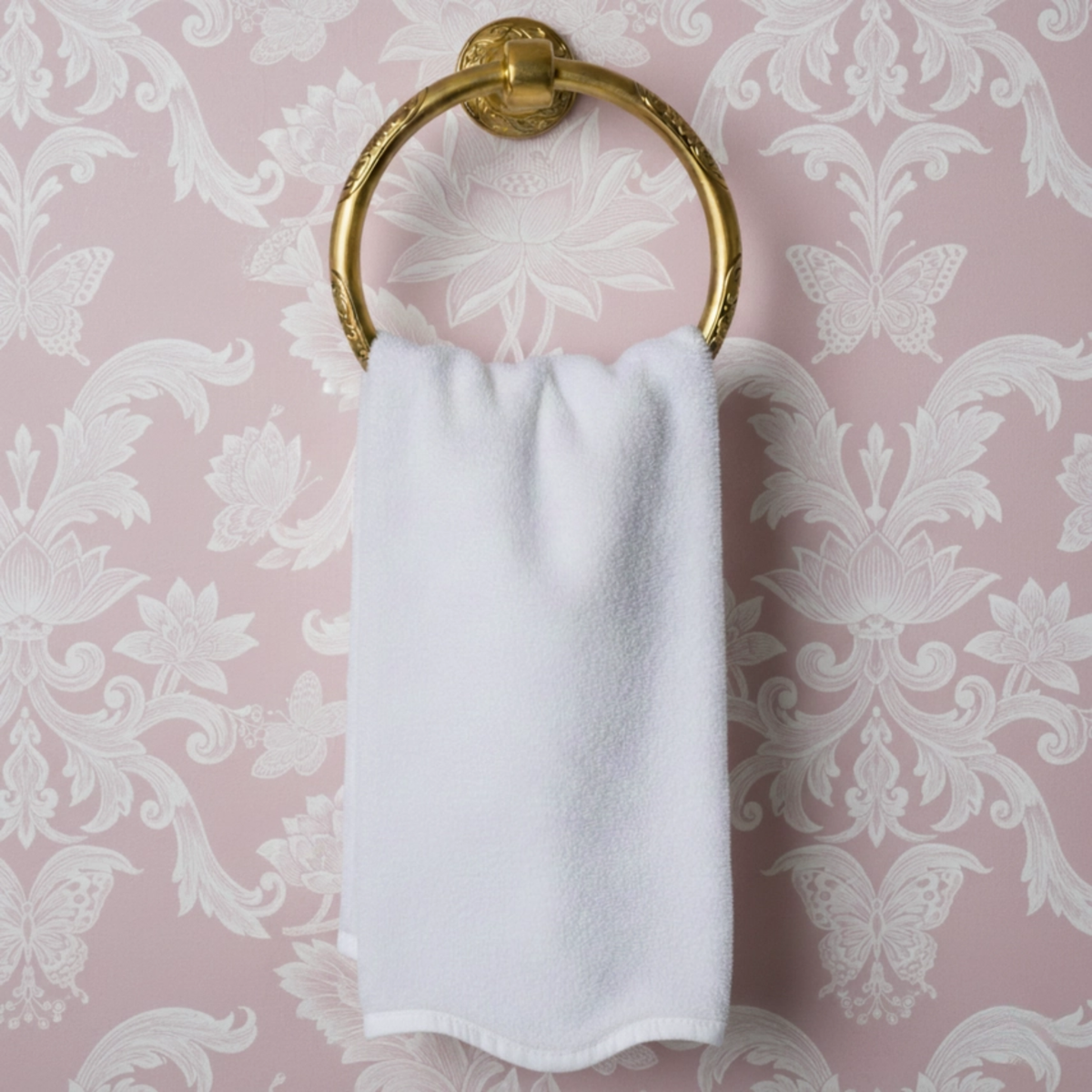 Monogrammed Pumpkin Initial Scallop Hand Towel