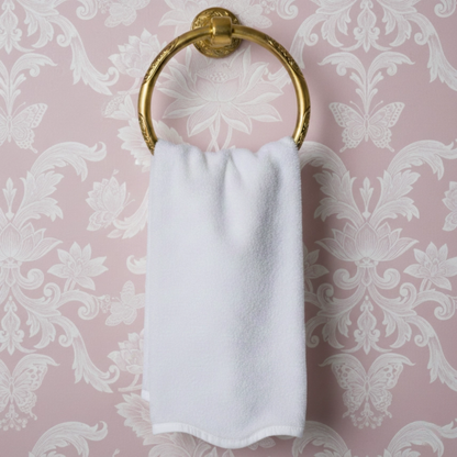 Monogrammed Pumpkin Initial Scallop Hand Towel