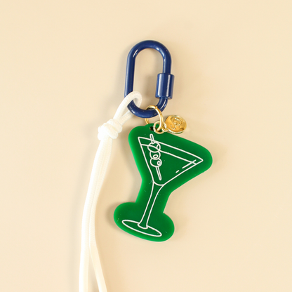 Martini Glass Bag Charm