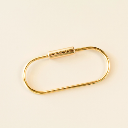 Brass Oval Keyring