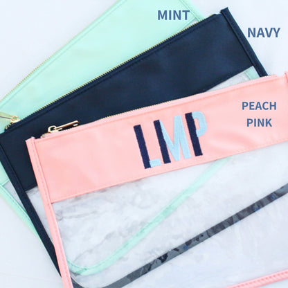 Personalized Zipper Pouch | Travel Pouch | Monogrammed Cosmetic Bag | Bachelorette Gifts | Personalized Gift | Embroidered Everything Pouch