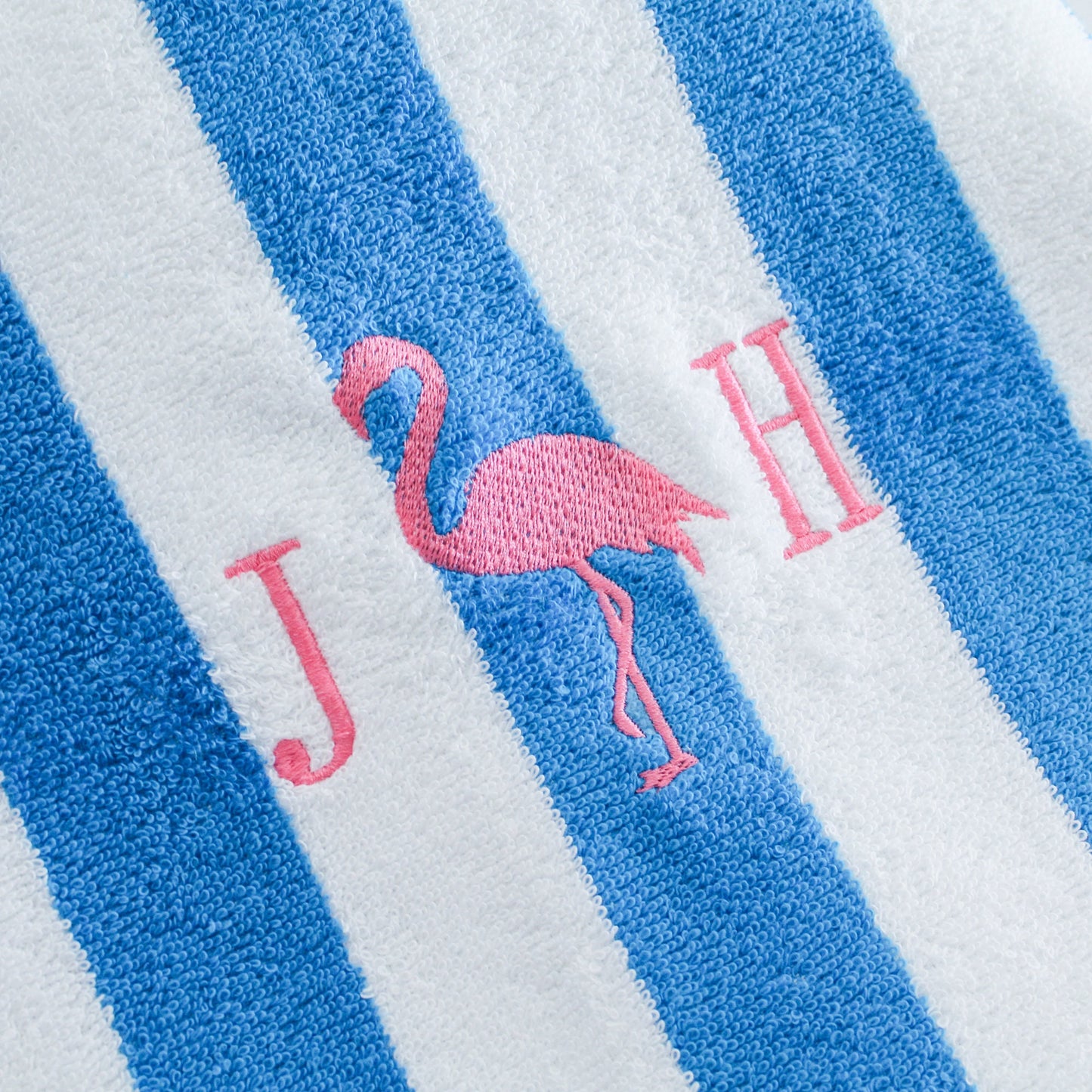 Personalized Embroidered Cabana Striped Beach Towel