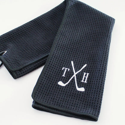 Personalized Golf Towel | Embroidered Sports Towel | Custom Golf Towel | Personalized Gifts | Golf | Tennis | Pickleball