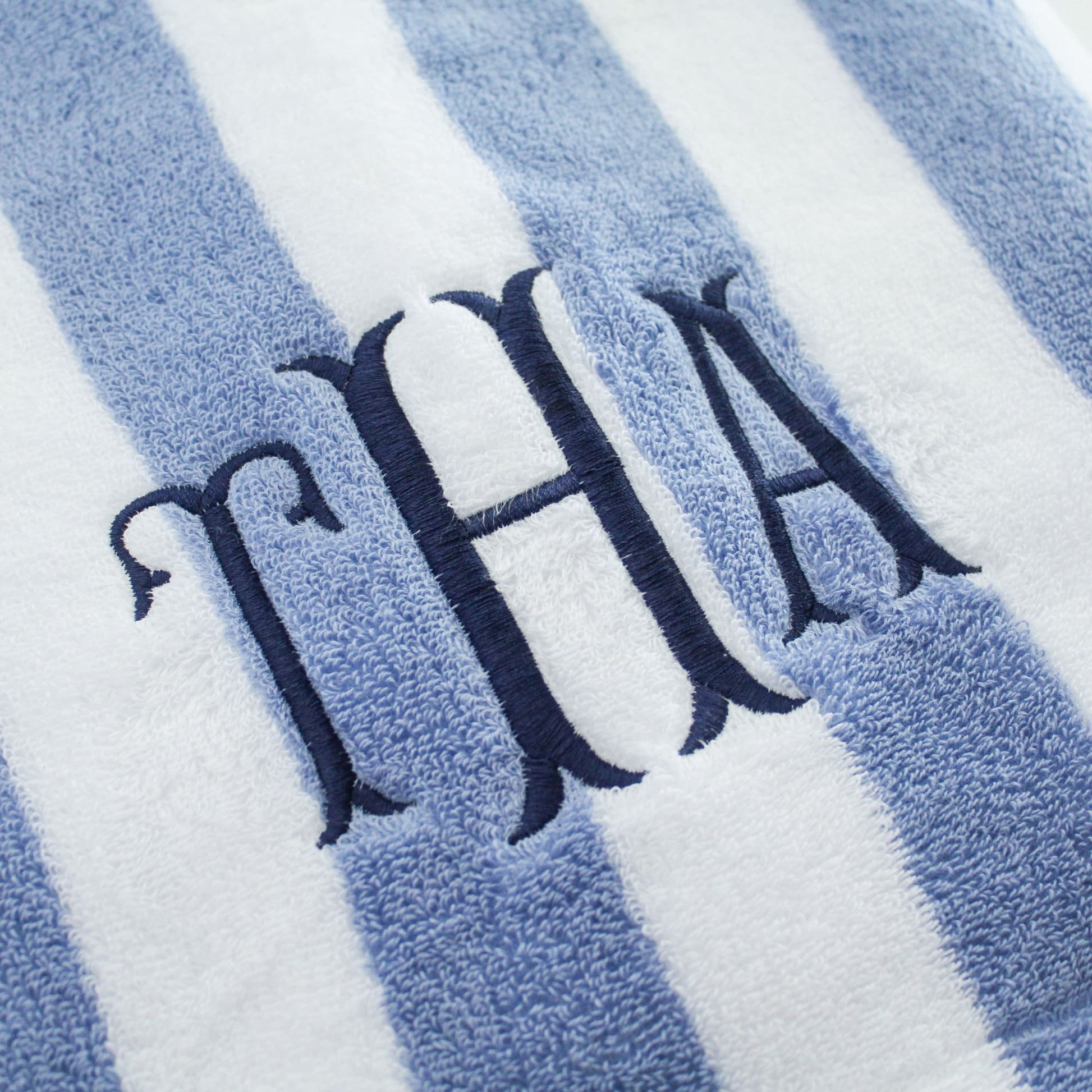 Personalized Embroidered Cabana Striped Beach Towel