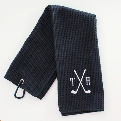 Personalized Golf Towel | Embroidered Sports Towel | Custom Golf Towel | Personalized Gifts | Golf | Tennis | Pickleball