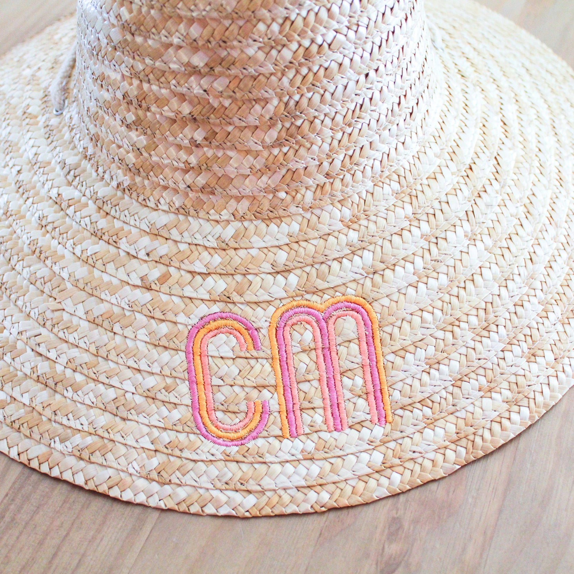 Personalized Embroidered Monogrammed Beachcomber Straw Sun Hat