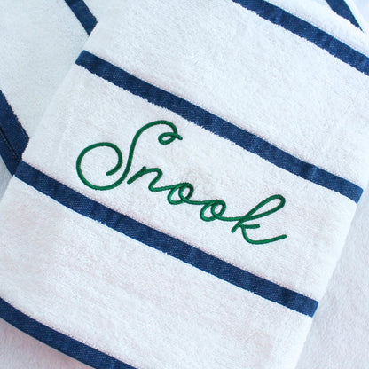 Personalized Embroidered Striped Beach Towel