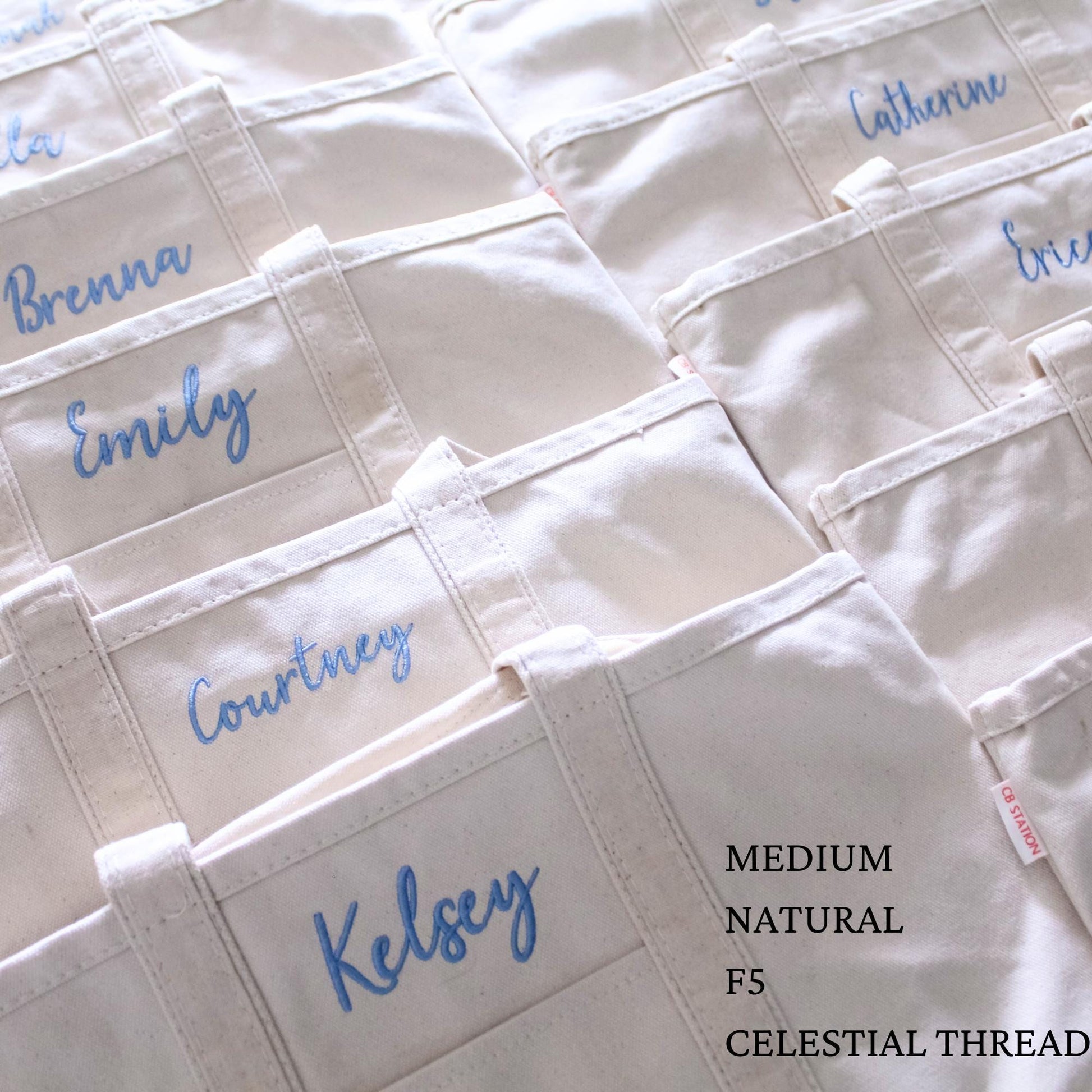 Personalized Custom Embroidered Canvas Tote Bag