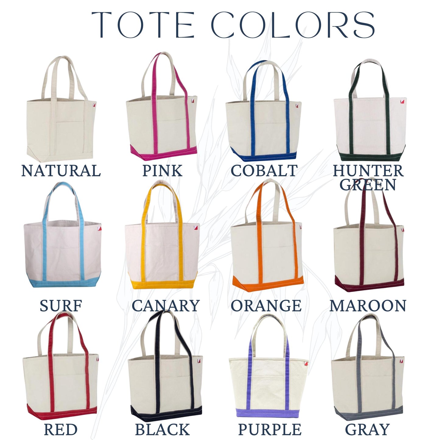 Custom Canvas Boat Tote Bag: 2 Tote Minimum | Business Branded Gifts | Custom Company Logo Canvas Tote | Corporate Gifting | Branded Gifts