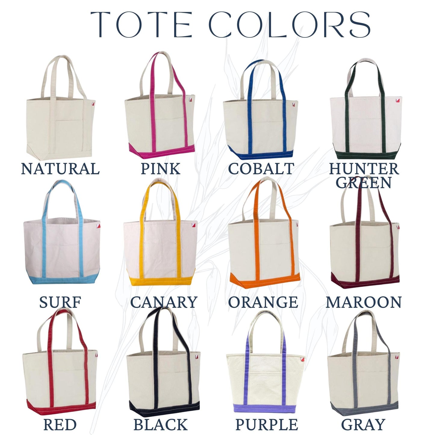 Custom Canvas Boat Tote Bag: 2 Tote Minimum | Business Branded Gifts | Custom Company Logo Canvas Tote | Corporate Gifting | Branded Gifts