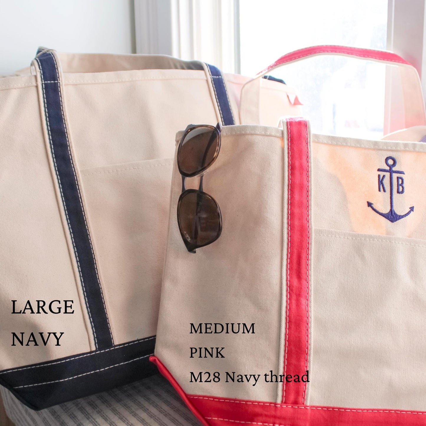 Personalized Custom Embroidered Canvas Tote Bag