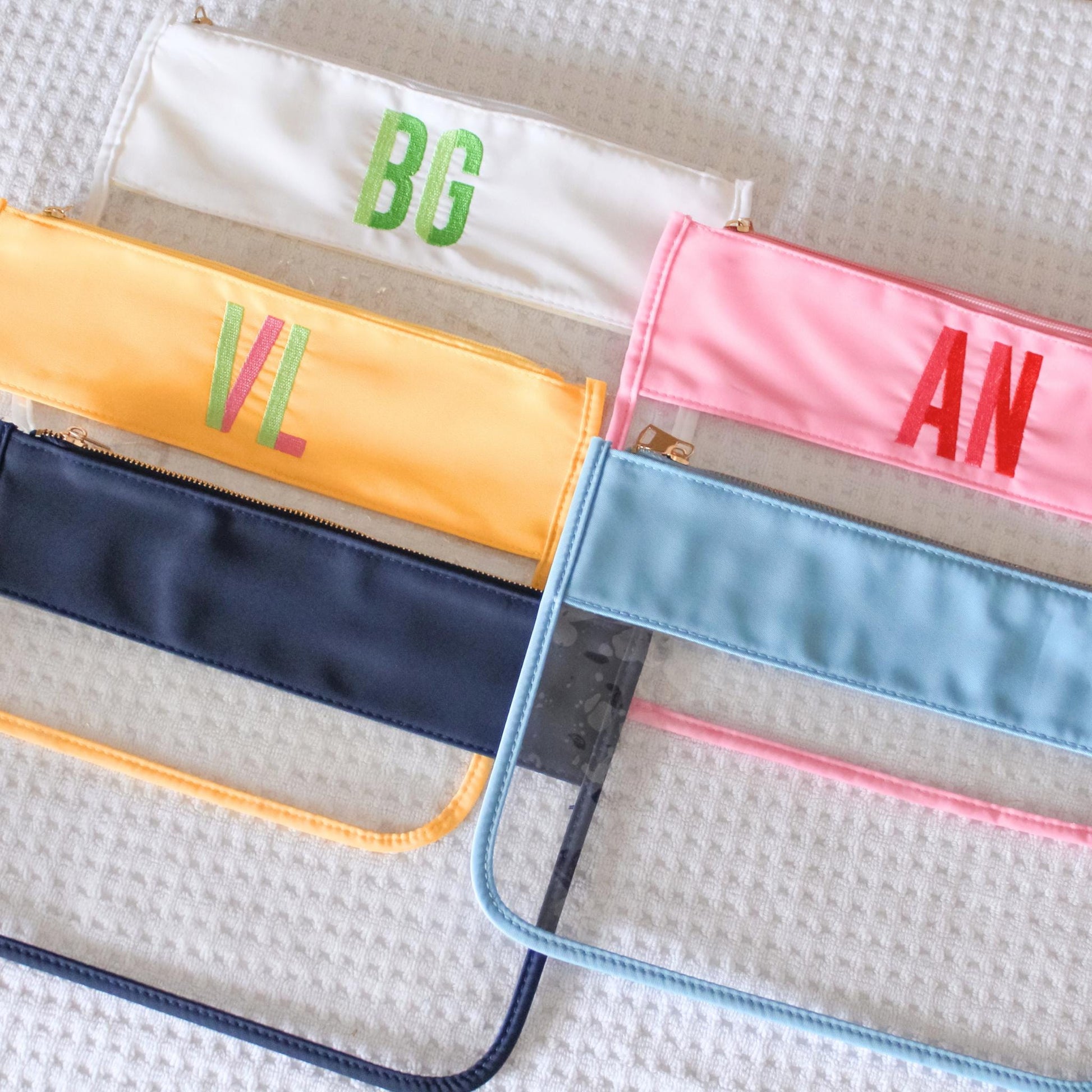 Personalized Zipper Pouch | Travel Pouch | Monogrammed Cosmetic Bag | Bachelorette Gifts | Personalized Gift | Embroidered Everything Pouch