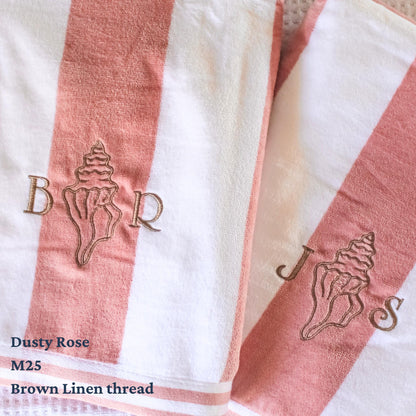 Striped Cabana Beach Towel, Personalized Beach Towel, Monogram Towel, Personalized Gifts, Custom Towel, Bachelorette Party, Spring Break