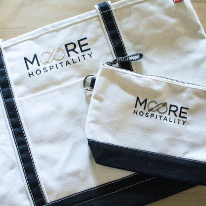 Custom Logo Canvas Zipper Pouch | Business Branded Gifts | Custom Company Logo Canvas Everything Pouch | Corporate Gif | Branded Gifts