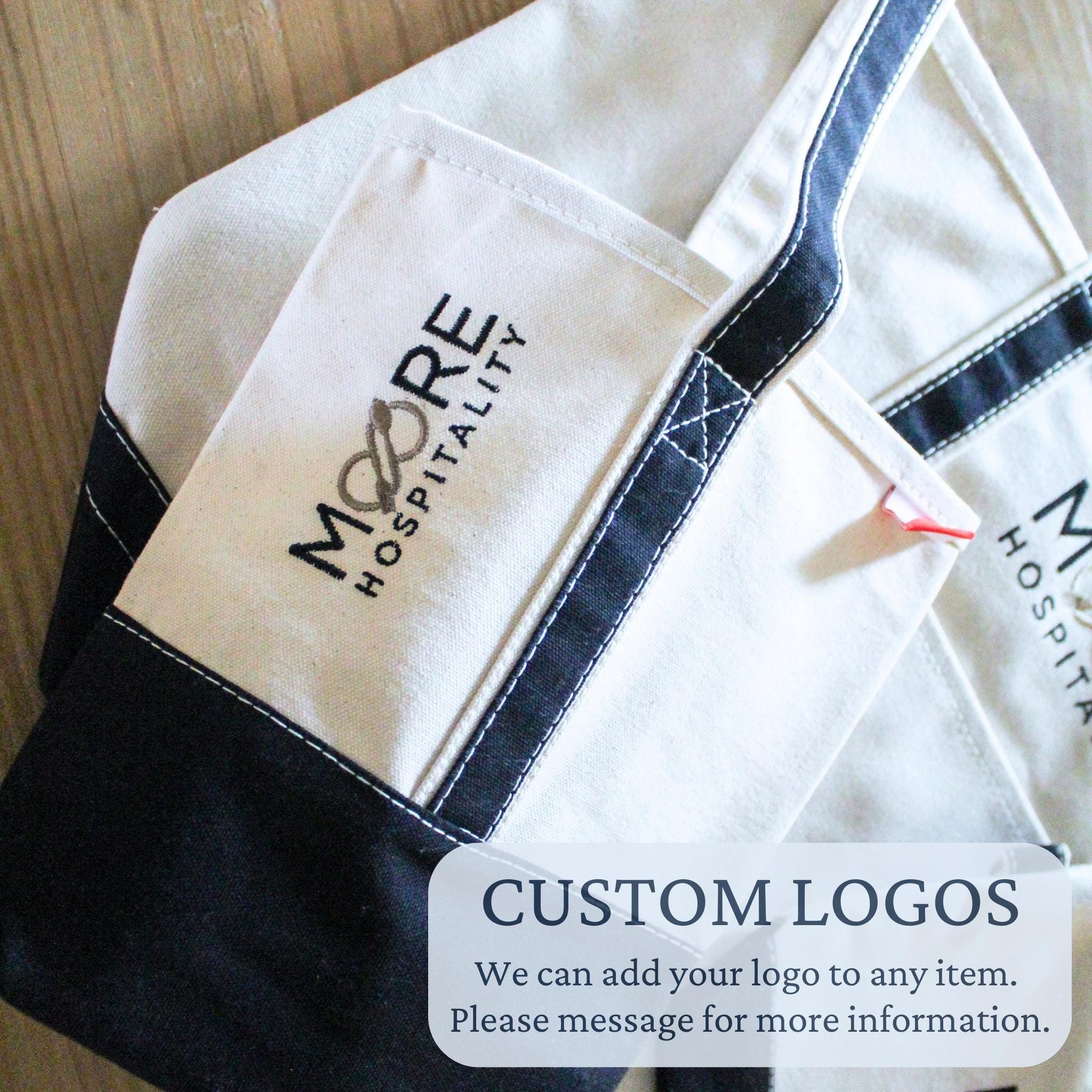 Custom Logo Canvas Wine Tote | Business Branded Gifts | Custom Company Logo Canvas Wine Tote | Corporate Gift | Branded Christmas Gifts