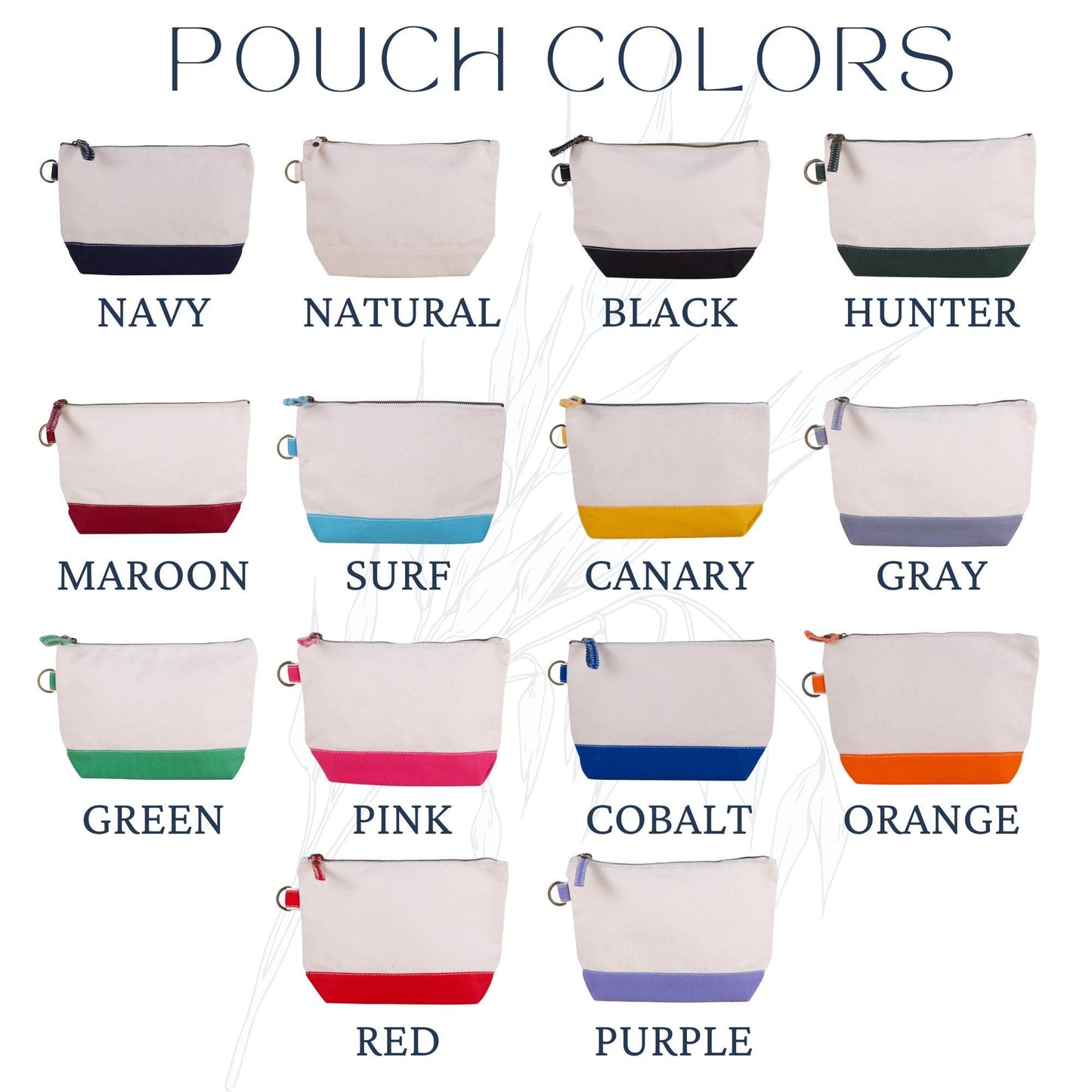Custom Logo Canvas Zipper Pouch | Business Branded Gifts | Custom Company Logo Canvas Everything Pouch | Corporate Gif | Branded Gifts