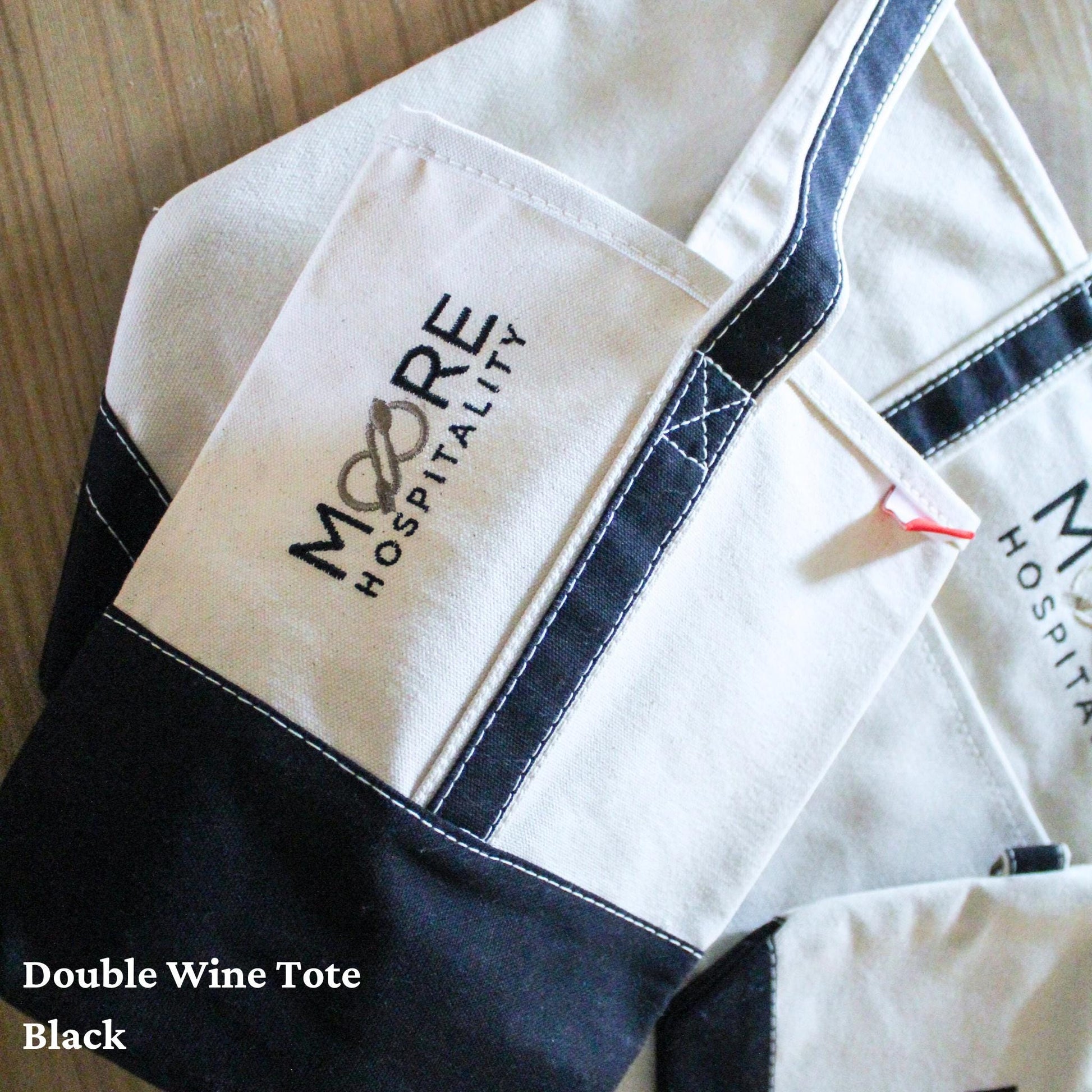 Custom Logo Canvas Wine Tote | Business Branded Gifts | Custom Company Logo Canvas Wine Tote | Corporate Gift | Branded Christmas Gifts