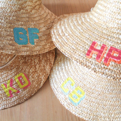 Personalized Straw Beachcomber Hat | Sun Hat | Beach Hat | Bachelorette Gift | Personalized Gifts | Lifeguard Hat | Monogrammed Straw Hat