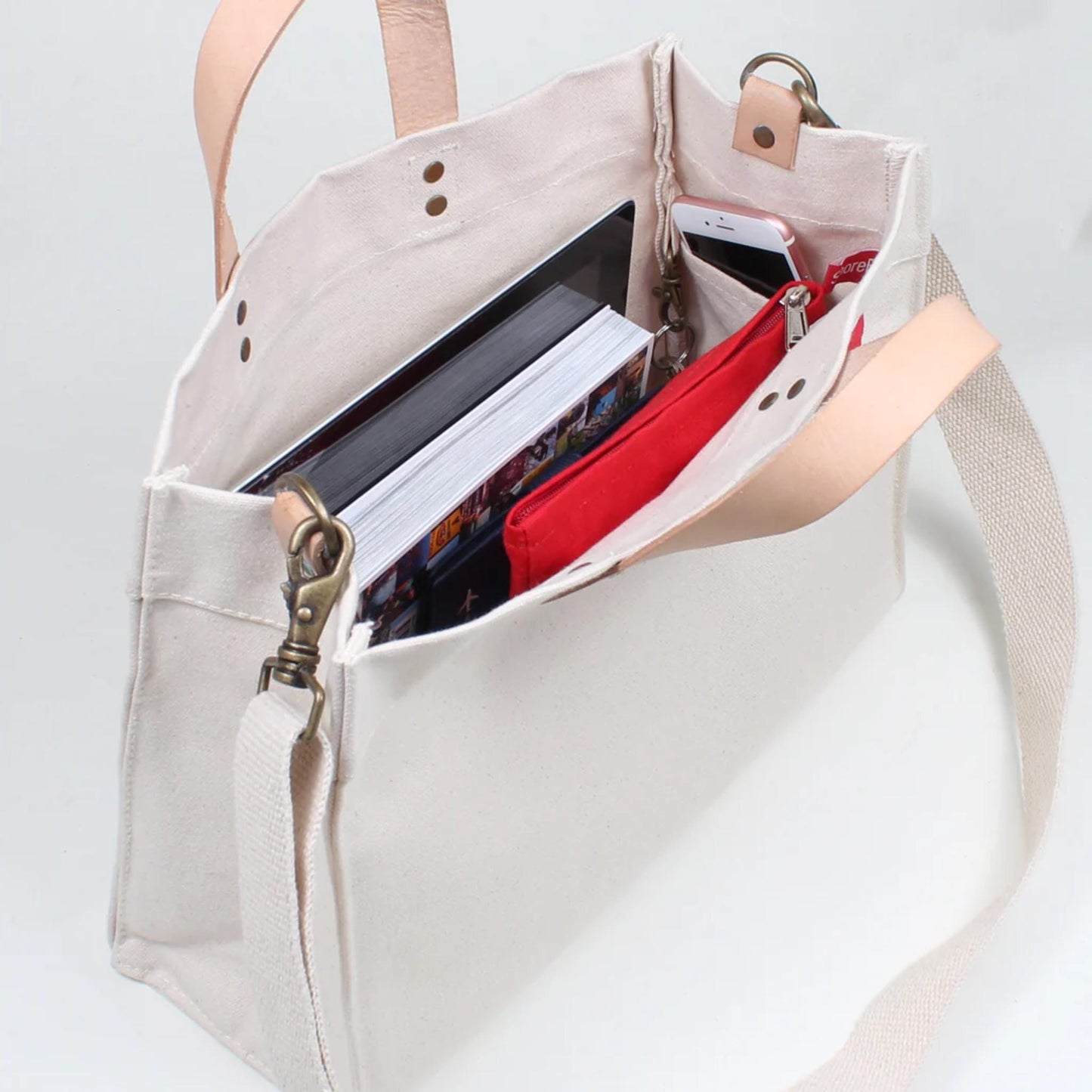Personalized Canvas Mini Crossbody Tote | Personalized Tote Bag | Monogram Tote Bag | Personalized Gift | Box Tote | Work Bag | School Tote