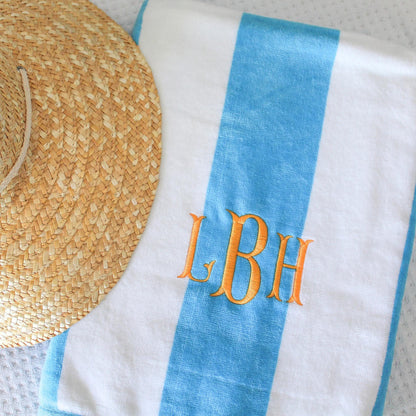 Cabana Striped Beach Towel | Personalized Beach Towel | Monogram Towel | Personalized Gifts | Custom Towel | Bachelorette Gift
