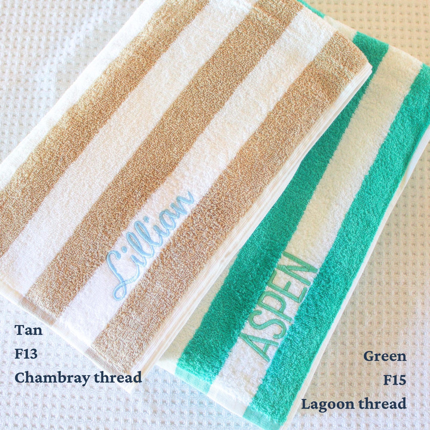 Cabana Stripe Beach Towel | Custom Towel | Personalized Beach Towel | Personalized Gifts | Monogrammed Towel | Bachelorette Gifts