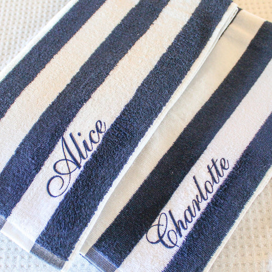 Cabana Stripe Beach Towel | Custom Towel | Personalized Beach Towel | Personalized Gifts | Monogrammed Towel | Bachelorette Gifts