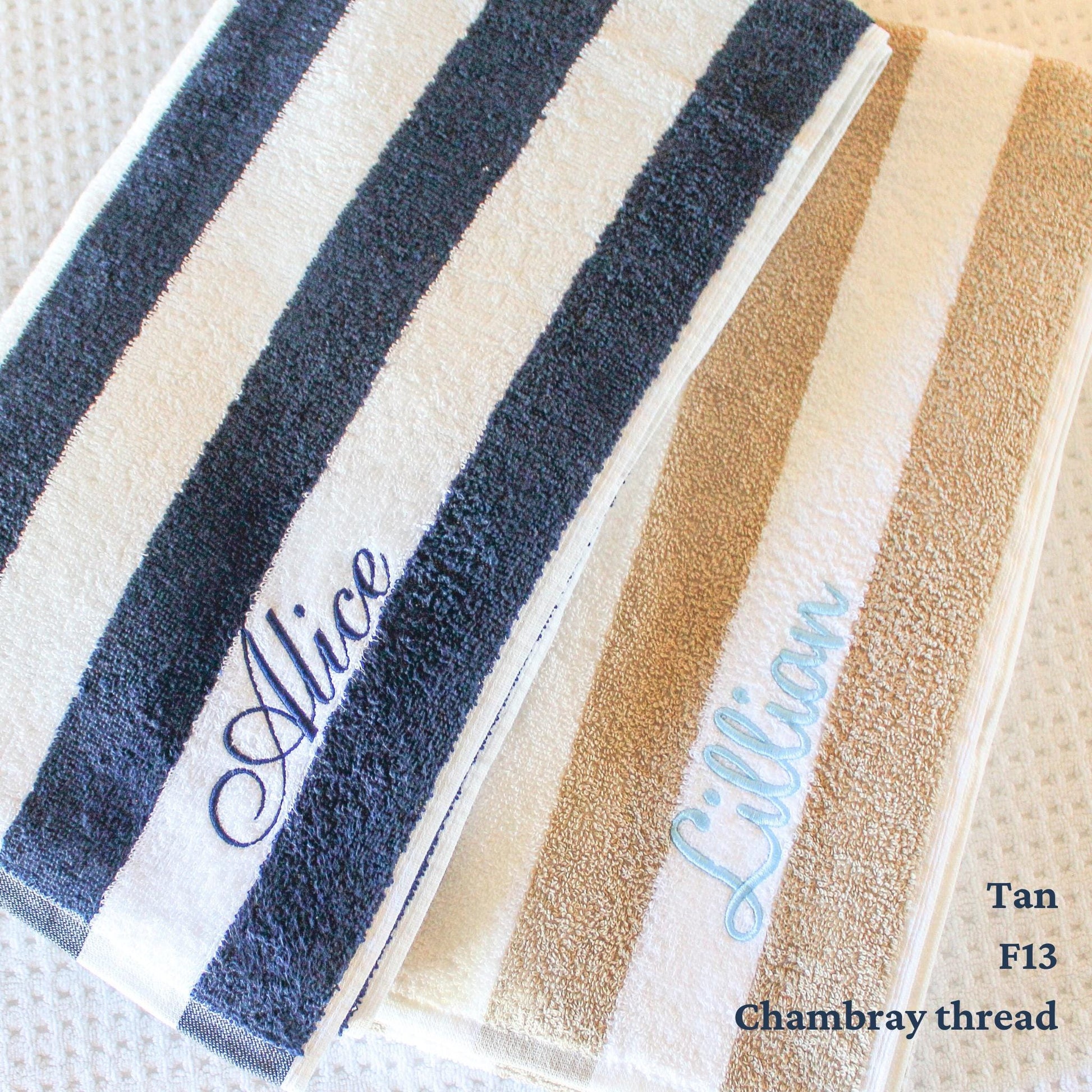 Cabana Stripe Beach Towel | Custom Towel | Personalized Beach Towel | Personalized Gifts | Monogrammed Towel | Bachelorette Gifts