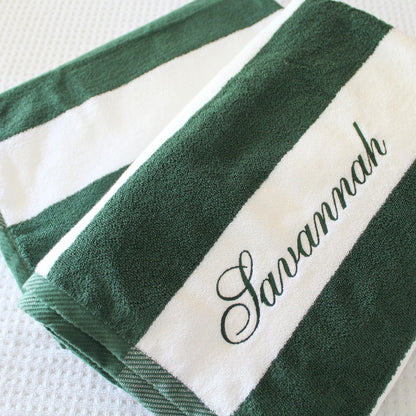 Classic Cabana Stripe Beach Towel, Custom Towel, Personalized Beach Towel, Personalized Gifts, Monogrammed Towel, Bachelorette Gifts