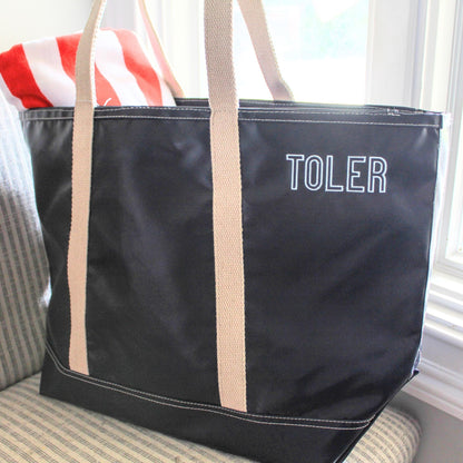 Personalized Vinyl Tote | Beach Sports Bag | Monogrammed Tote | Waterproof Beach Bag| Personalized Gifts | Boat Bag | Christmas Gift