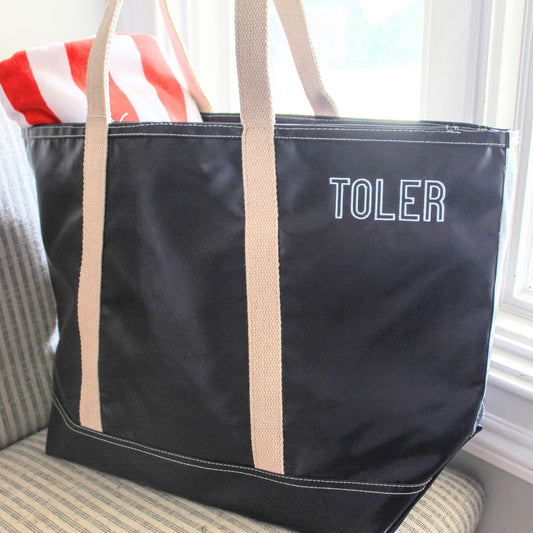 Personalized Vinyl Tote | Beach Sports Bag | Monogrammed Tote | Waterproof Beach Bag| Personalized Gifts | Boat Bag | Christmas Gift