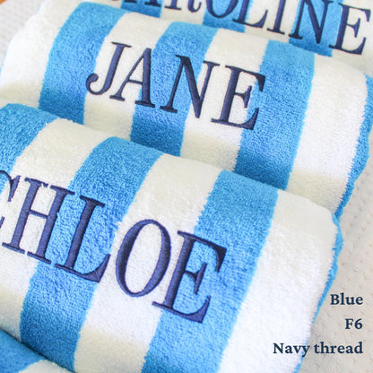Cabana Stripe Beach Towel | Custom Towel | Personalized Beach Towel | Personalized Gifts | Monogrammed Towel | Bachelorette Gifts