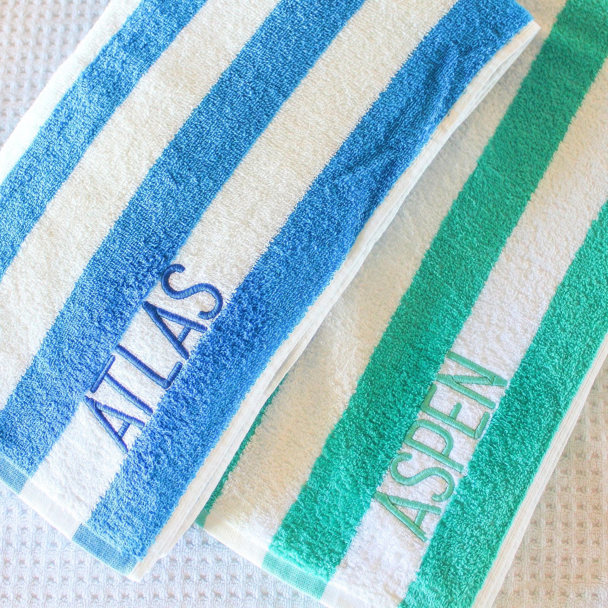 Cabana Stripe Beach Towel | Custom Towel | Personalized Beach Towel | Personalized Gifts | Monogrammed Towel | Bachelorette Gifts