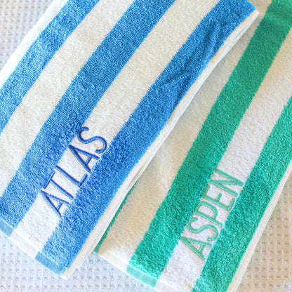 Cabana Stripe Beach Towel | Custom Towel | Personalized Beach Towel | Personalized Gifts | Monogrammed Towel | Bachelorette Gifts