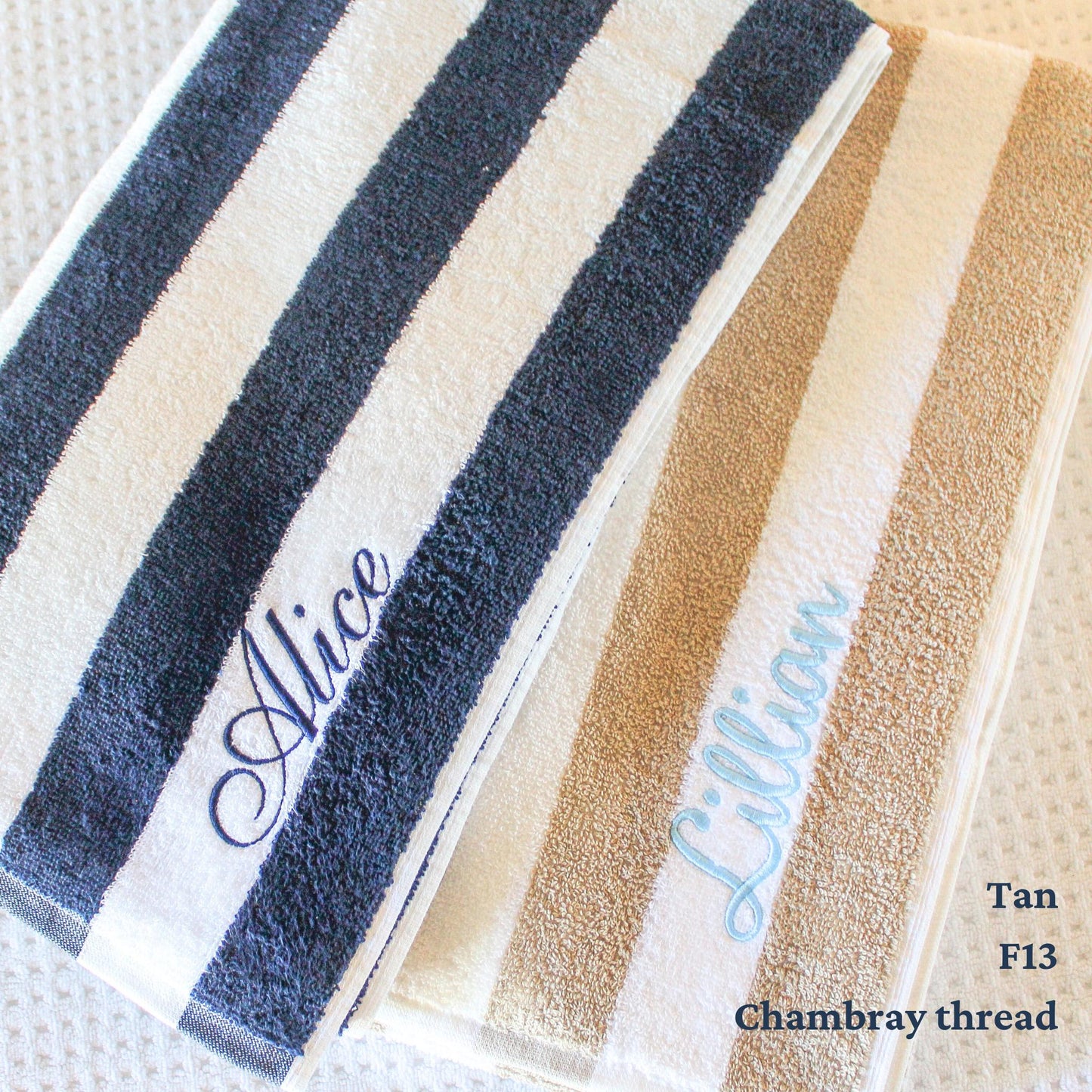 Cabana Stripe Beach Towel | Custom Towel | Personalized Beach Towel | Personalized Gifts | Monogrammed Towel | Bachelorette Gifts