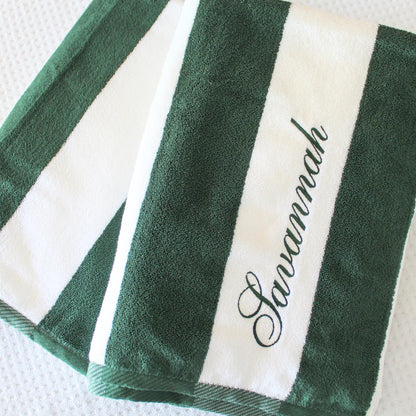Classic Cabana Stripe Beach Towel, Custom Towel, Personalized Beach Towel, Personalized Gifts, Monogrammed Towel, Bachelorette Gifts