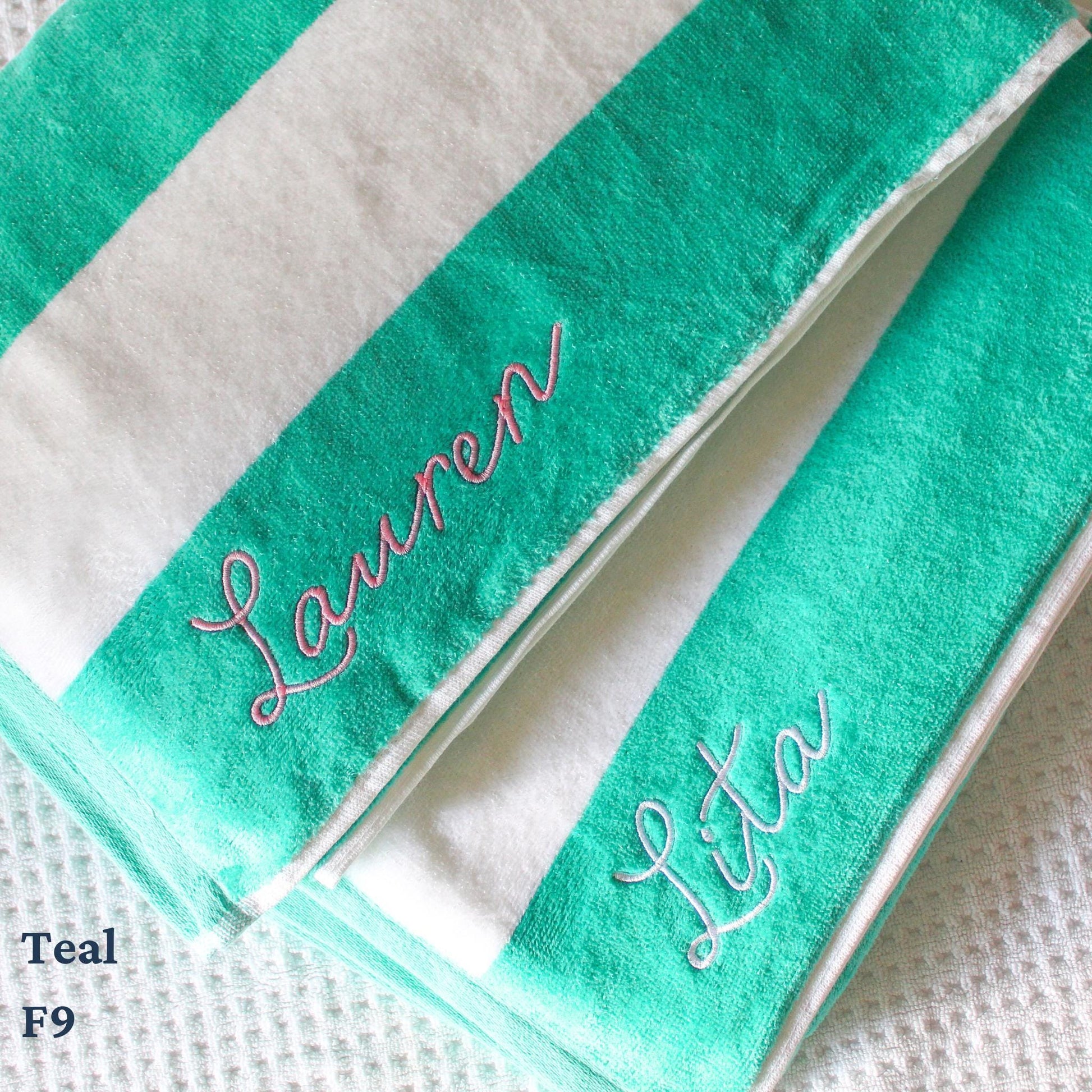 Cabana Striped Beach Towel | Personalized Beach Towel | Monogram Towel | Personalized Gifts | Custom Towel | Bachelorette Gift