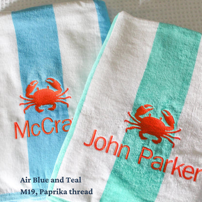 Cabana Striped Beach Towel | Personalized Beach Towel | Monogram Towel | Personalized Gifts | Custom Towel | Bachelorette Gift