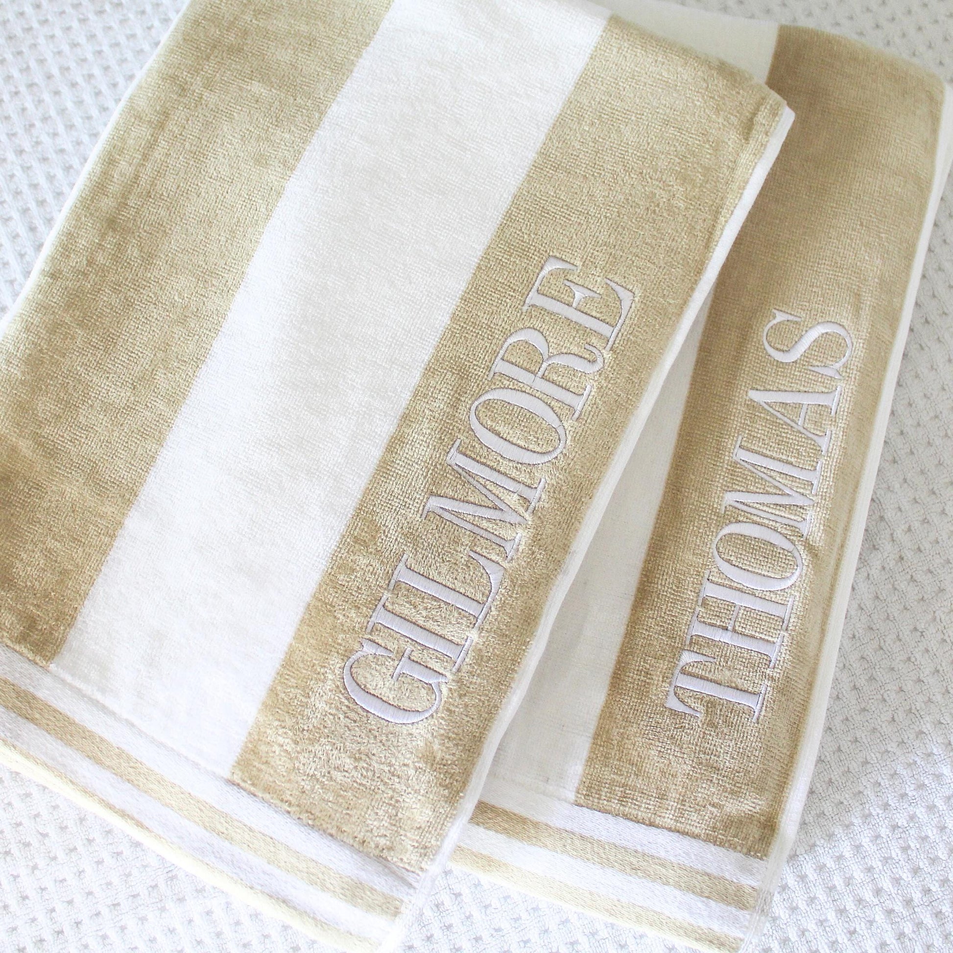 Cabana Striped Beach Towel | Personalized Beach Towel | Monogram Towel | Personalized Gifts | Custom Towel | Bachelorette Gift