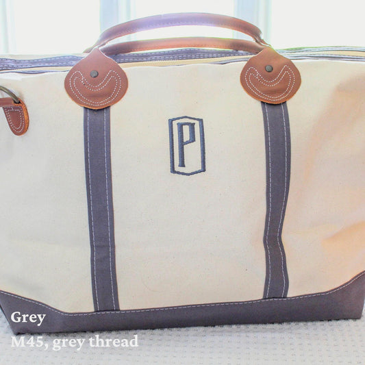 Personalized Canvas Duffle Bag | Monogrammed Travel Bag | Embroidered Overnight Bag | Personalized Gifts | Carry-on Luggage | Weekender Tote