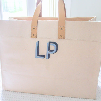 Personalized Canvas Tote Bag | Monogrammed Box Tote | Personalized Work Bag | Personalized Gifts | Embroidered Travel Bag | Custom Logo Tote