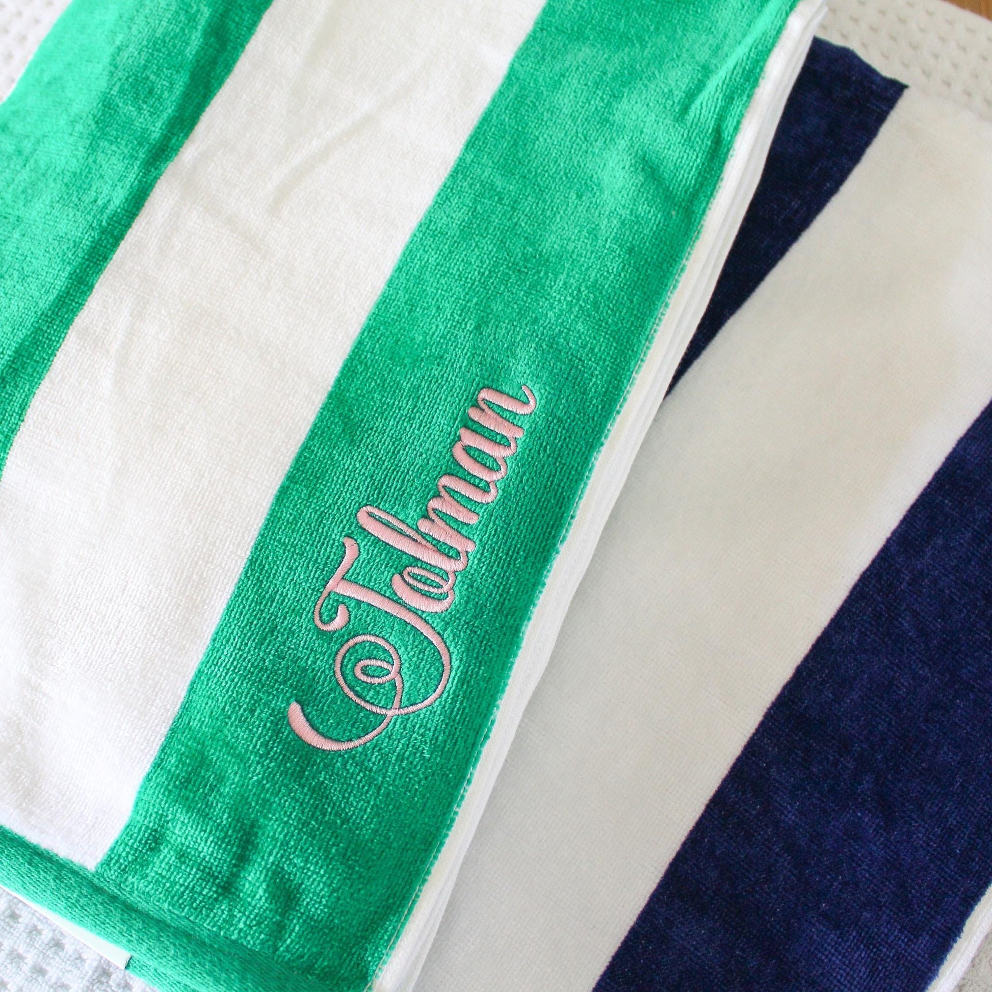 Cabana Striped Beach Towel | Personalized Beach Towel | Monogram Towel | Personalized Gifts | Custom Towel | Bachelorette Gift