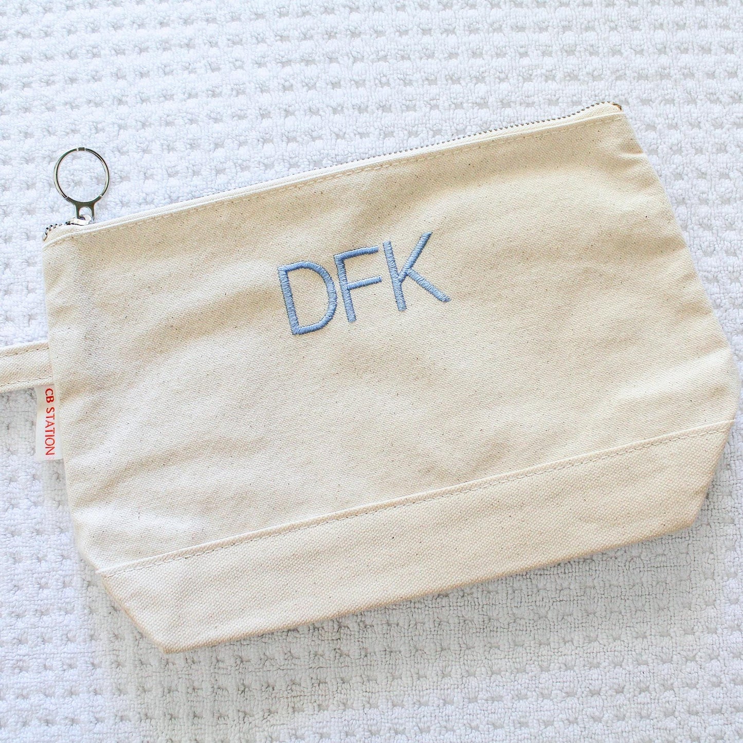 Personalized Canvas Zipper Pouch | Embroidered Zipper Pouch | Personalized Gifts | Travel Pouch | Monogrammed Cosmetic Bag | Snack Pouch